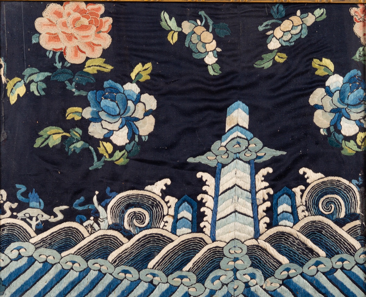 Broderie encadrée, Chine, dynastie Qing, fin du XIXe siècle -photo-2