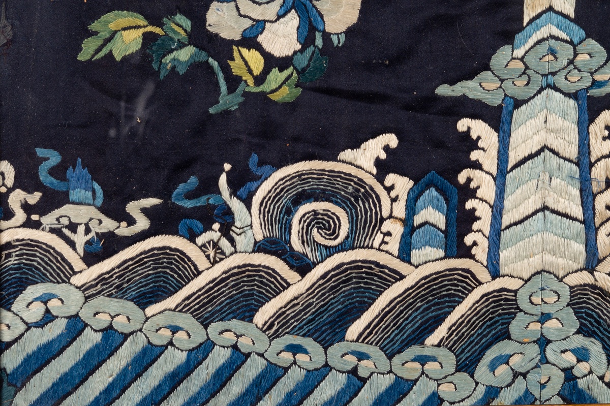Broderie encadrée, Chine, dynastie Qing, fin du XIXe siècle -photo-1