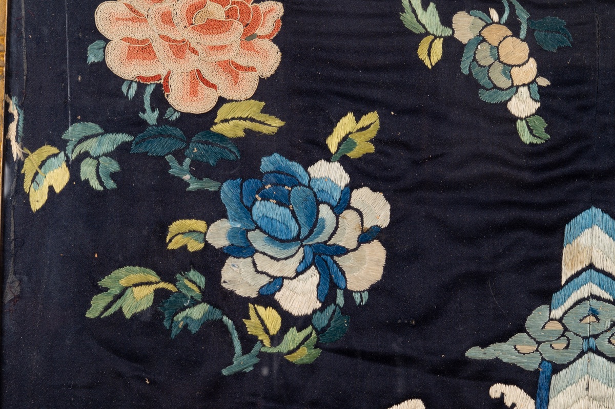 Broderie encadrée, Chine, dynastie Qing, fin du XIXe siècle -photo-2