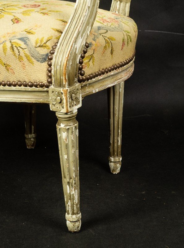 Suite De Quatre Fauteuils, Louis XVI, Vers 1780-photo-4