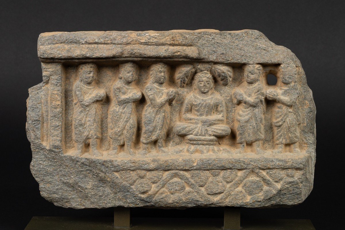Relief Avec Une Scène De La Vie De Bouddha, Schiste, Gandhara, Ier-ve Siècle Après Jc   -photo-4