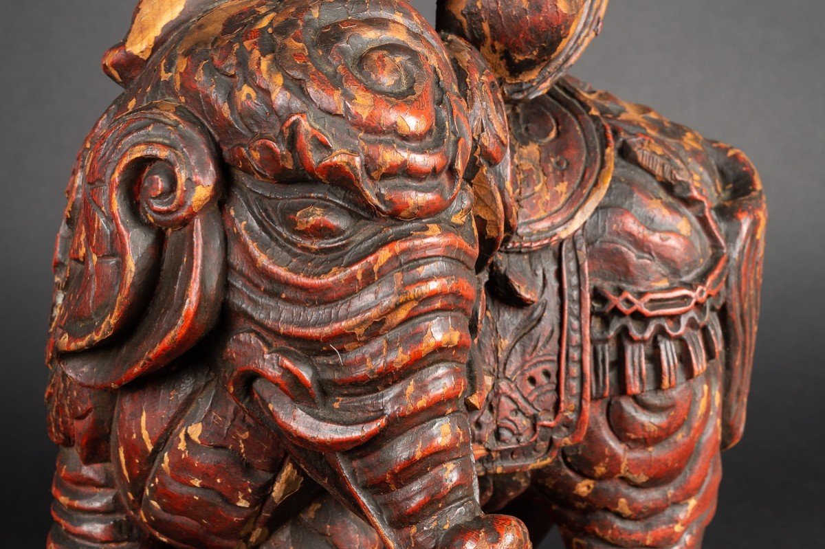 Garçon Sur Un éléphant, Chine, Dynastie Qing, XVIIIe Siècle -photo-3