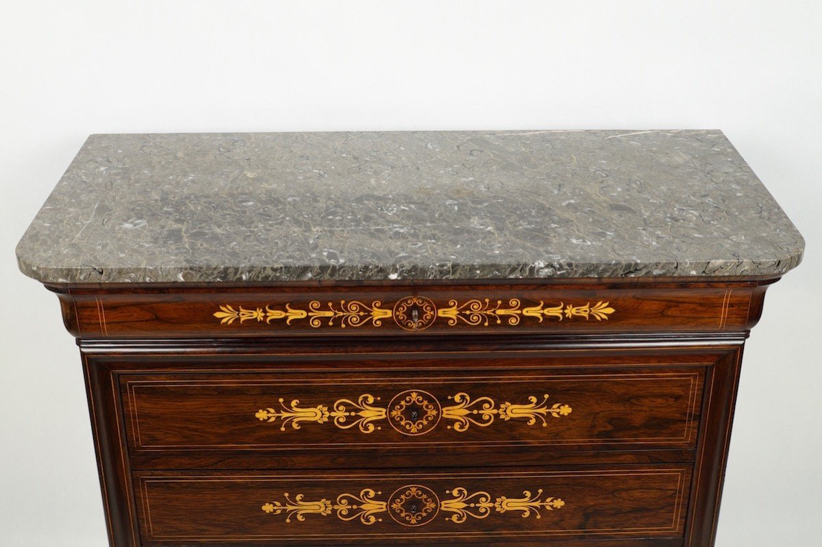 Inlaid Commode, Charles X, France, Circa 1830-photo-3