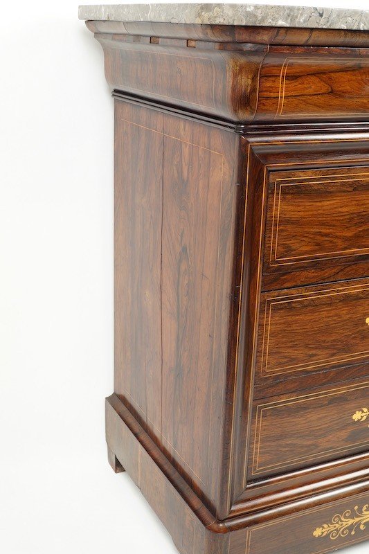 Inlaid Commode, Charles X, France, Circa 1830-photo-4