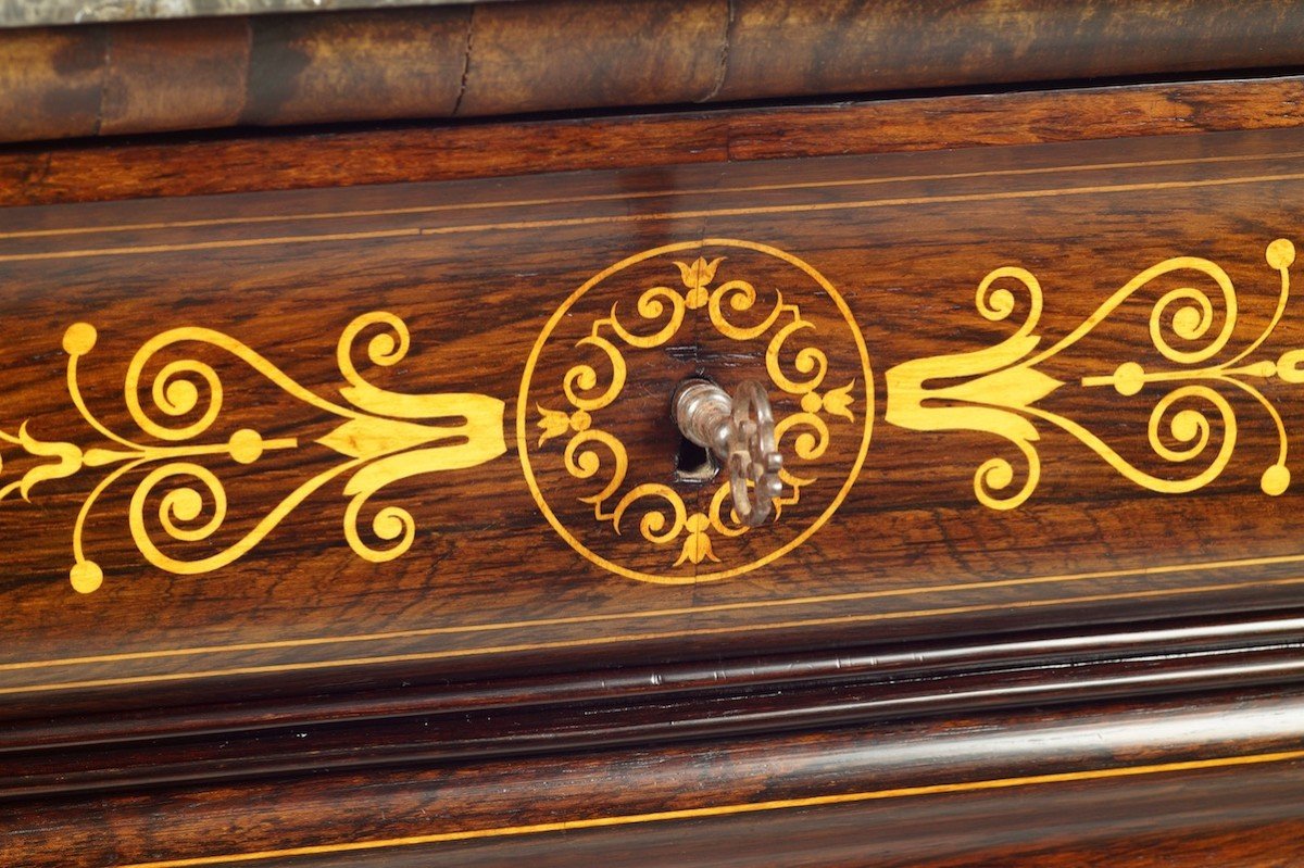 Inlaid Commode, Charles X, France, Circa 1830-photo-5