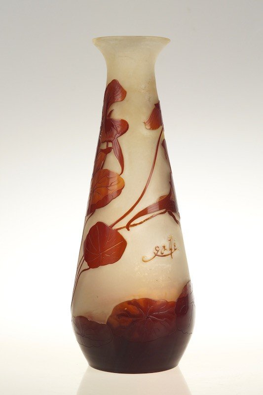 Vase Aux Capucines, Émile Gallé, Art Nouveau, Nancy, Around 1900-photo-2