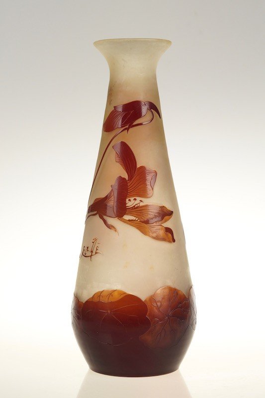 Vase Aux Capucines, Émile Gallé, Art Nouveau, Nancy, Around 1900-photo-3