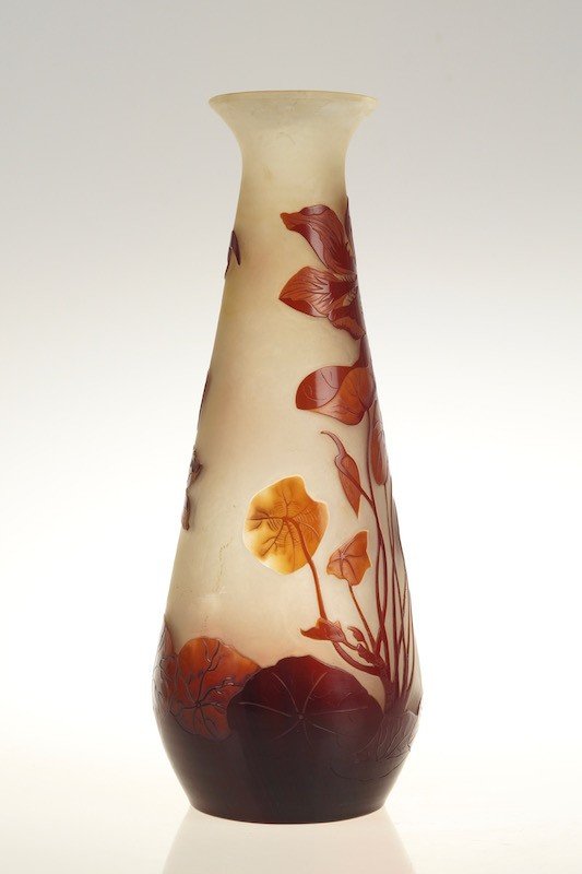 Vase Aux Capucines, Émile Gallé, Art Nouveau, Nancy, Around 1900-photo-3