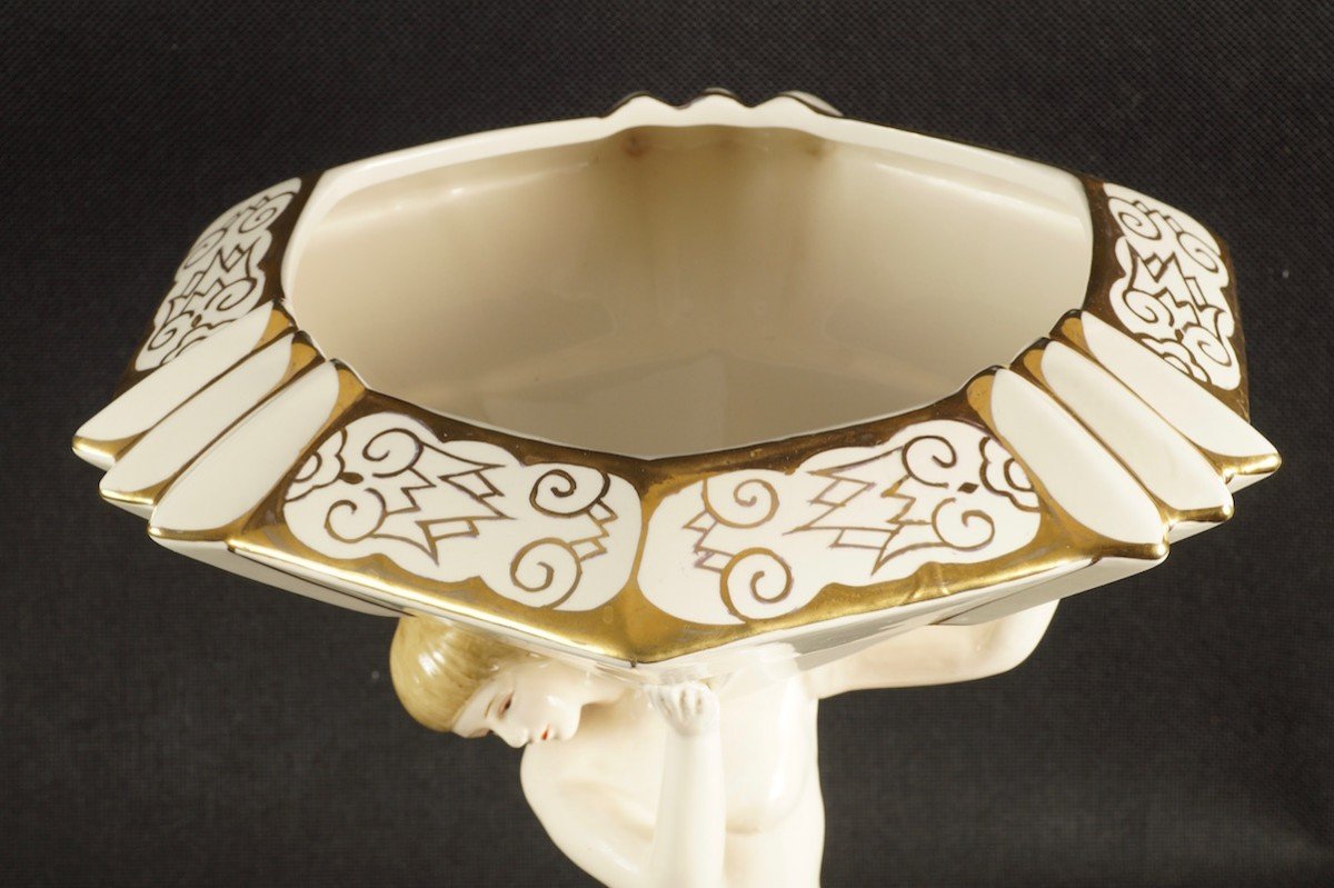 Cup With A Woman, Art Deco, Austria, Circa 1920-photo-2