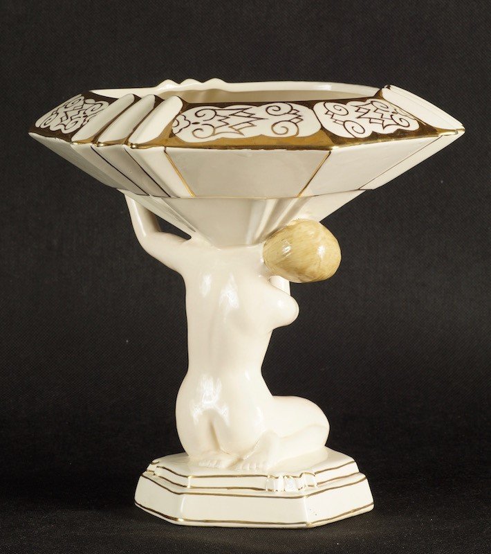 Cup With A Woman, Art Deco, Austria, Circa 1920-photo-8