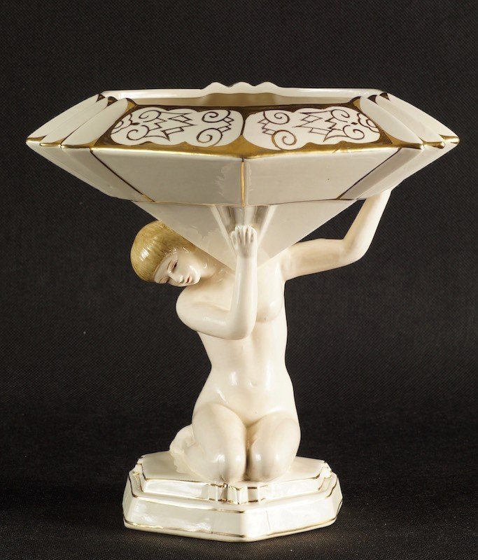 Cup With A Woman, Art Deco, Austria, Circa 1920