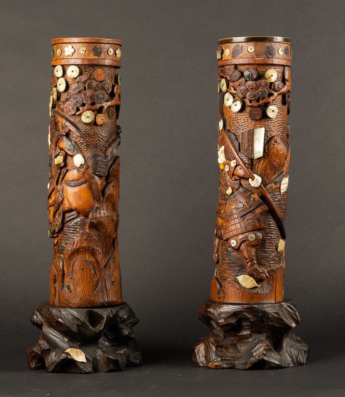 A Pair Of Shibayama Sculptures, Japan, Meiji Era, 19th Century.-photo-2