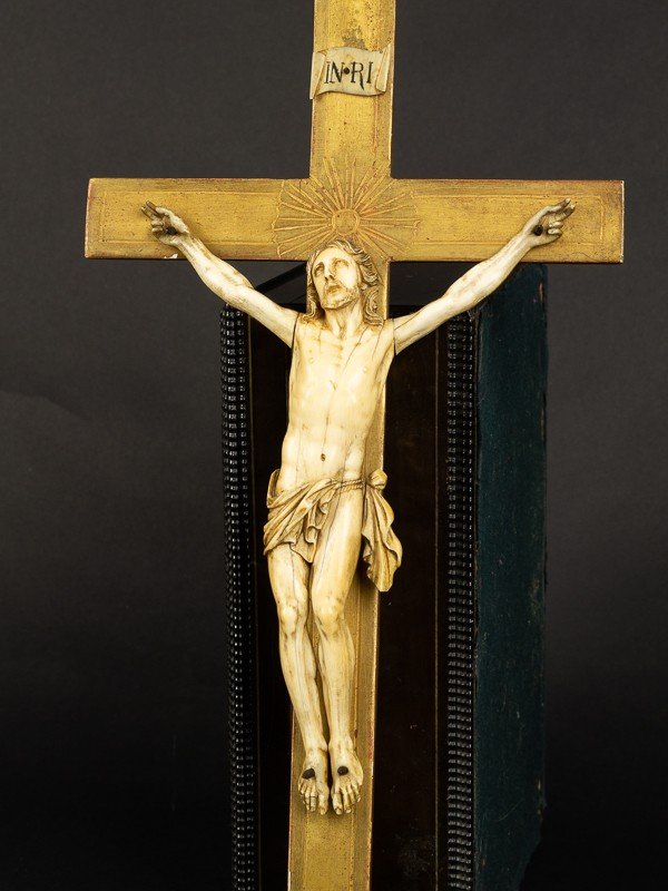 Crucifix, Clovis Delacour (1859-1929), XIXth Century.-photo-3
