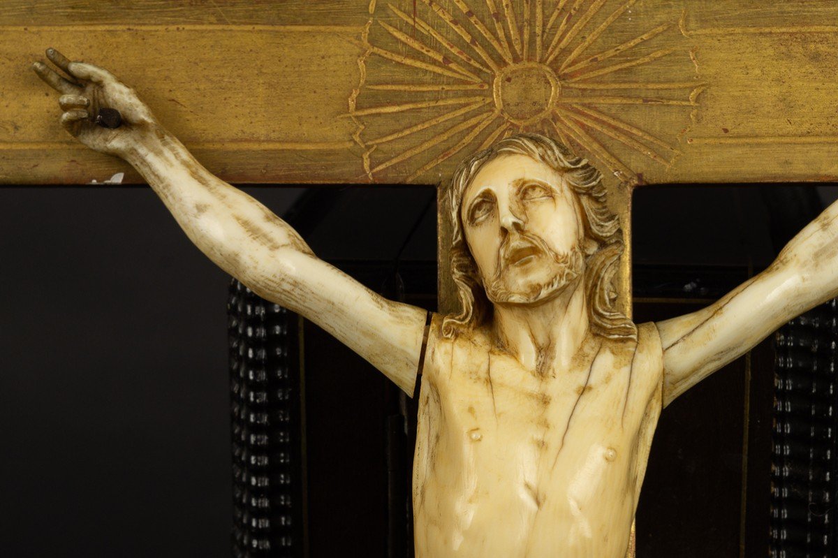 Crucifix, Clovis Delacour (1859-1929), XIXth Century.-photo-4
