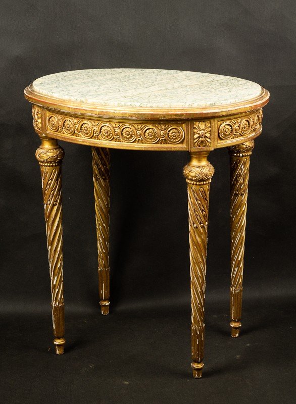 Gilded Table, Escalier De Cristal Crystal, Paris, Nineteenth Century.-photo-3