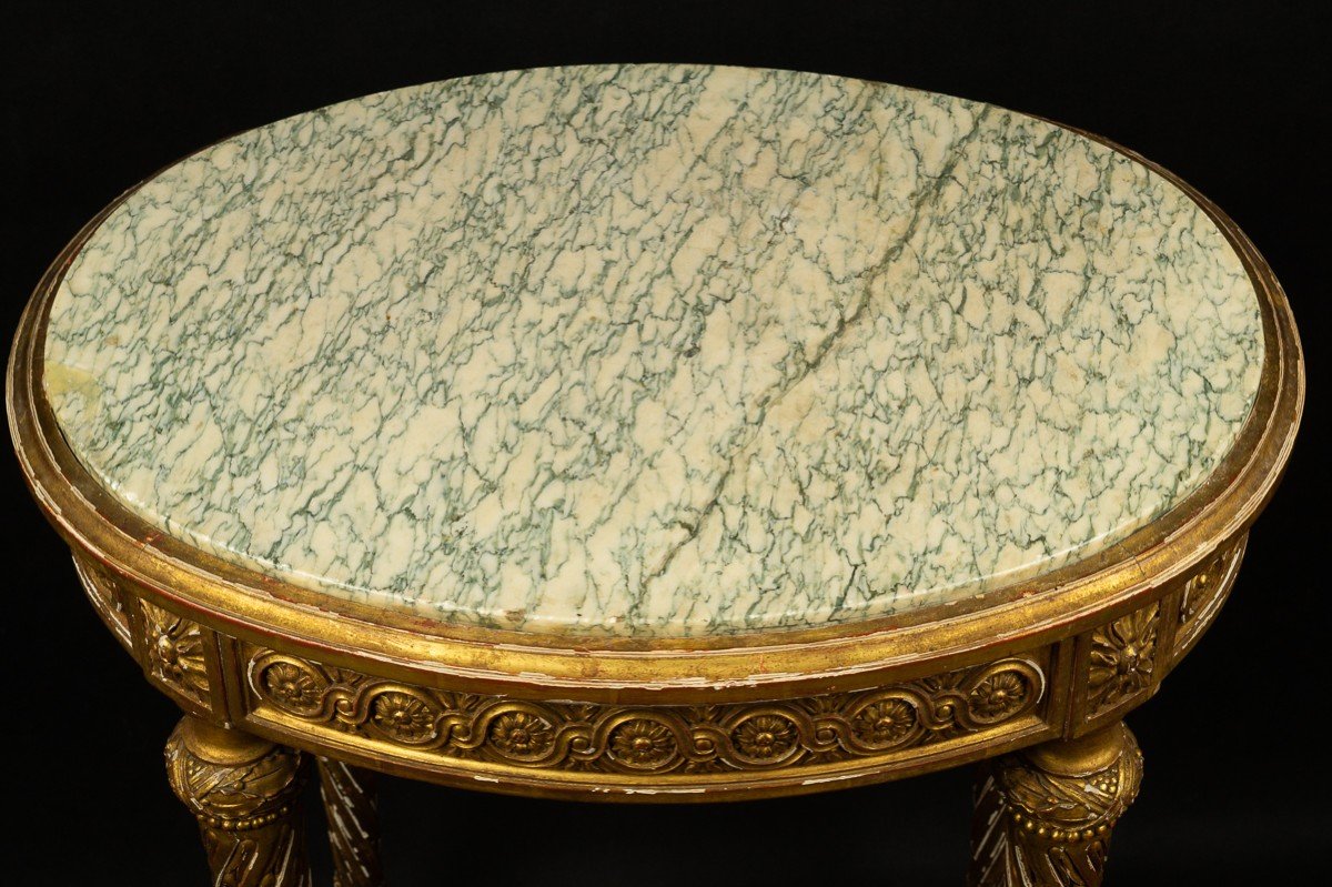 Gilded Table, Escalier De Cristal Crystal, Paris, Nineteenth Century.-photo-2