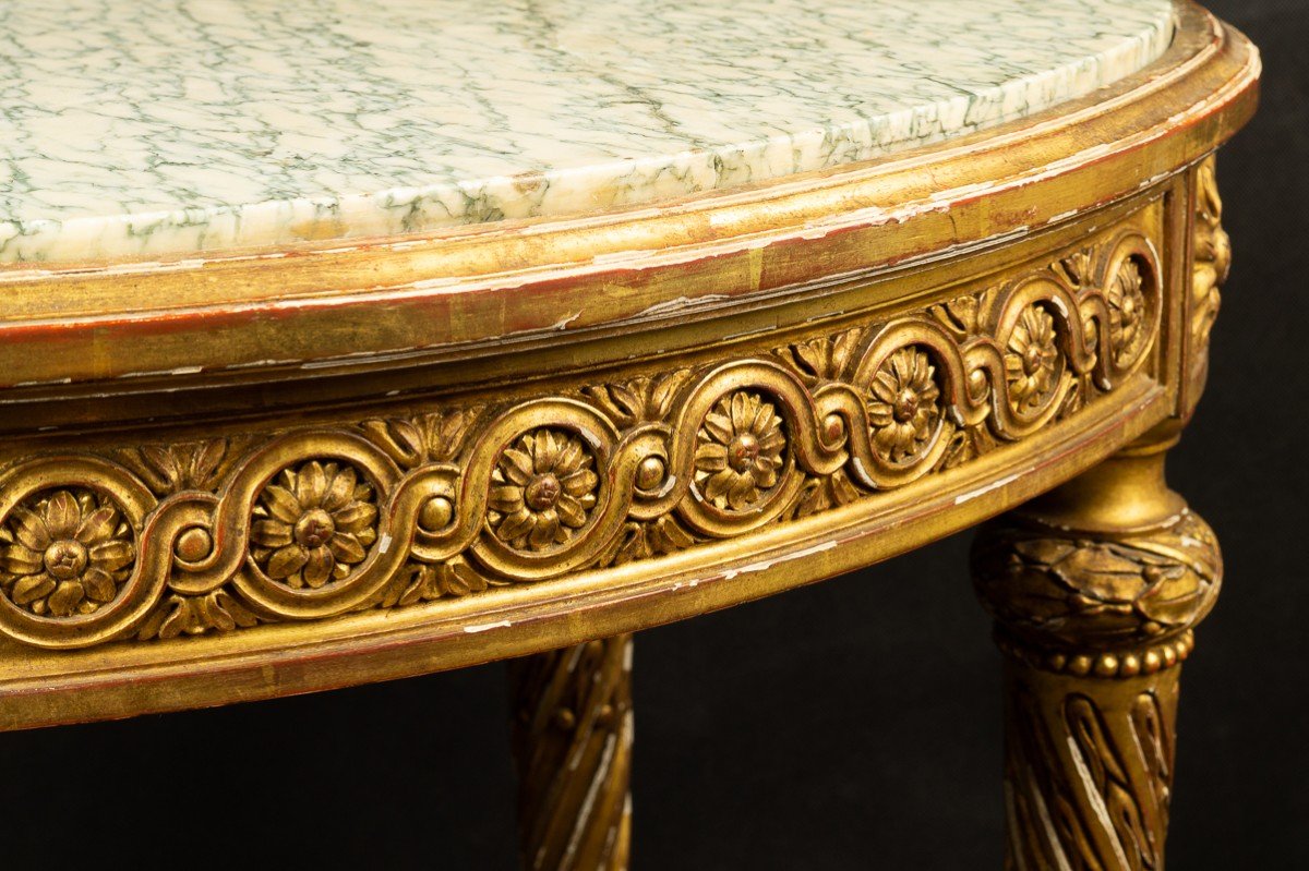 Gilded Table, Escalier De Cristal Crystal, Paris, Nineteenth Century.-photo-3