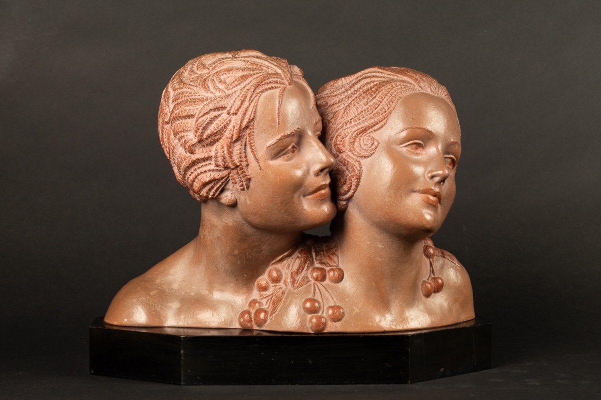 Double Buste, Demetre Chiparus (1886-1947) Art Déco  