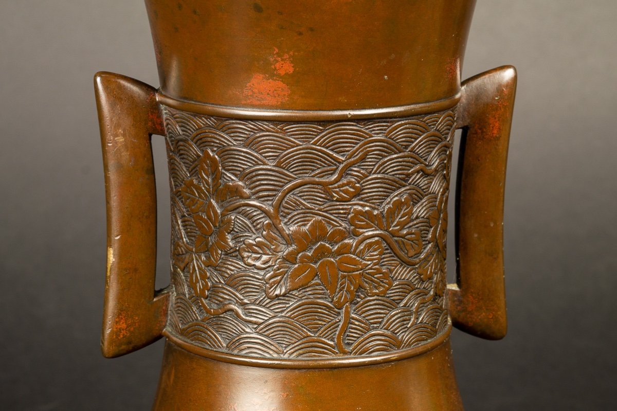 Vase, Bronze, Japon, ère Meiji (1868-1912) -photo-1