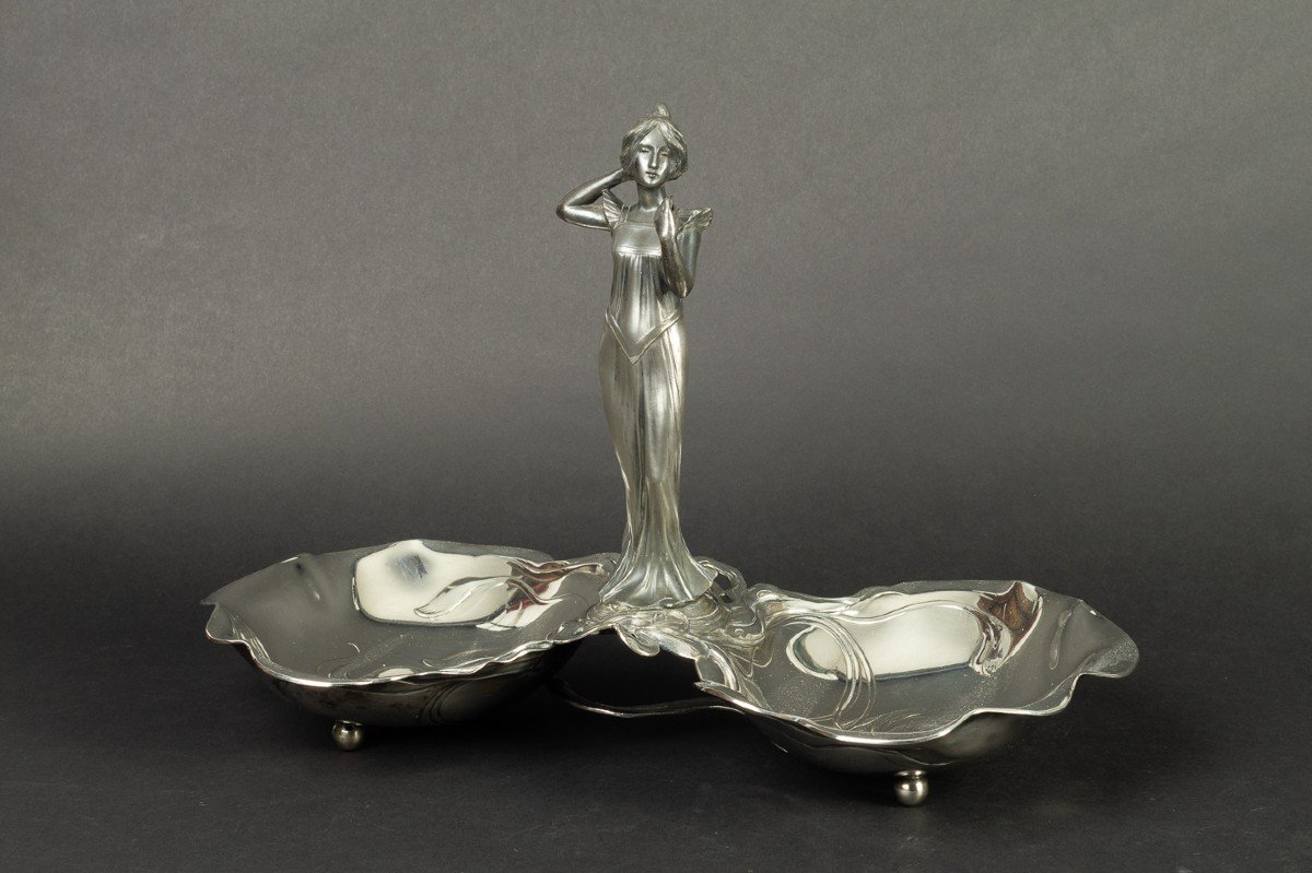 Cup With A Girl, Art Nouveau, Circa 1900.-photo-3