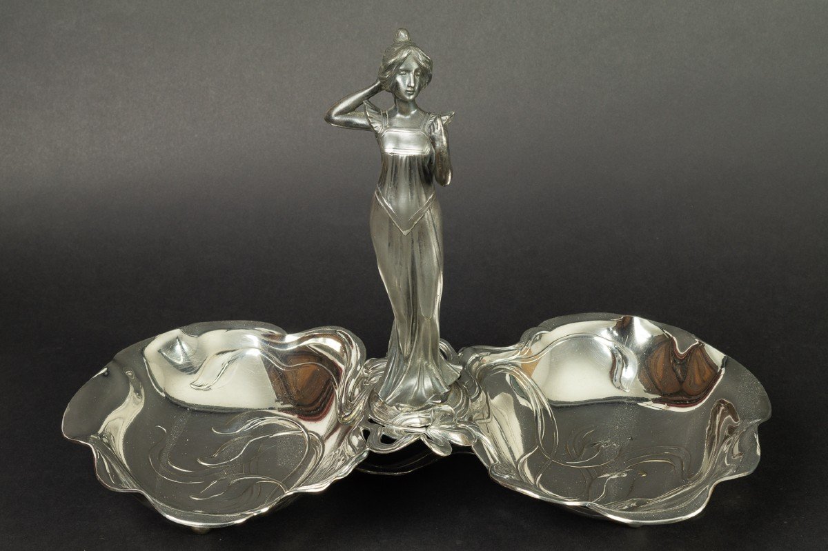 Cup With A Girl, Art Nouveau, Circa 1900.-photo-1