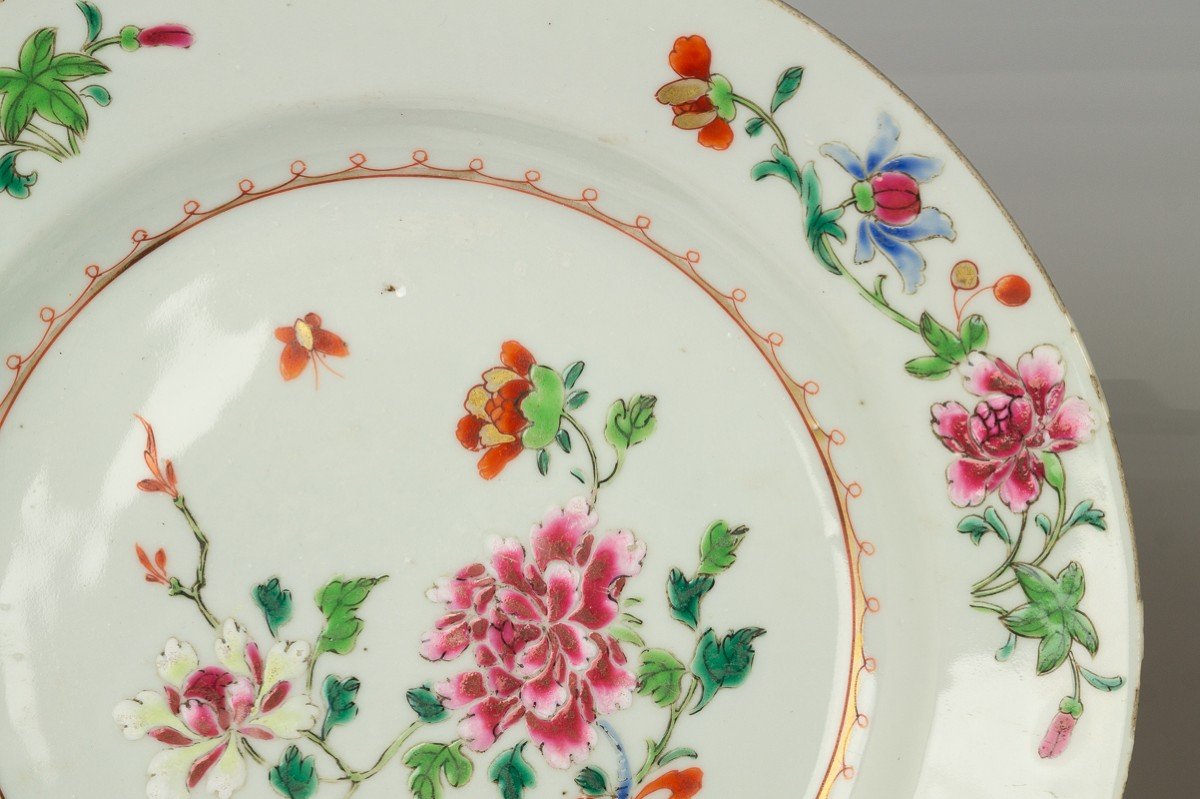 Pair Of Plates, Famille Rose, China, Yongzheng, 1730 -photo-3