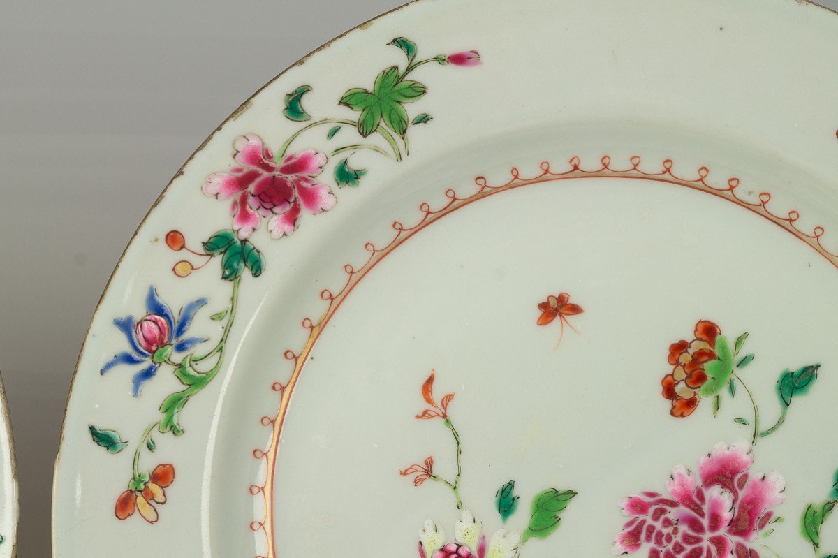 Pair Of Plates, Famille Rose, China, Yongzheng, 1730 -photo-5