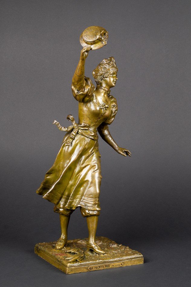 Le Premier Prix, Charles Anfrie (1833-1905), Bronze, XIXe Siècle-photo-3