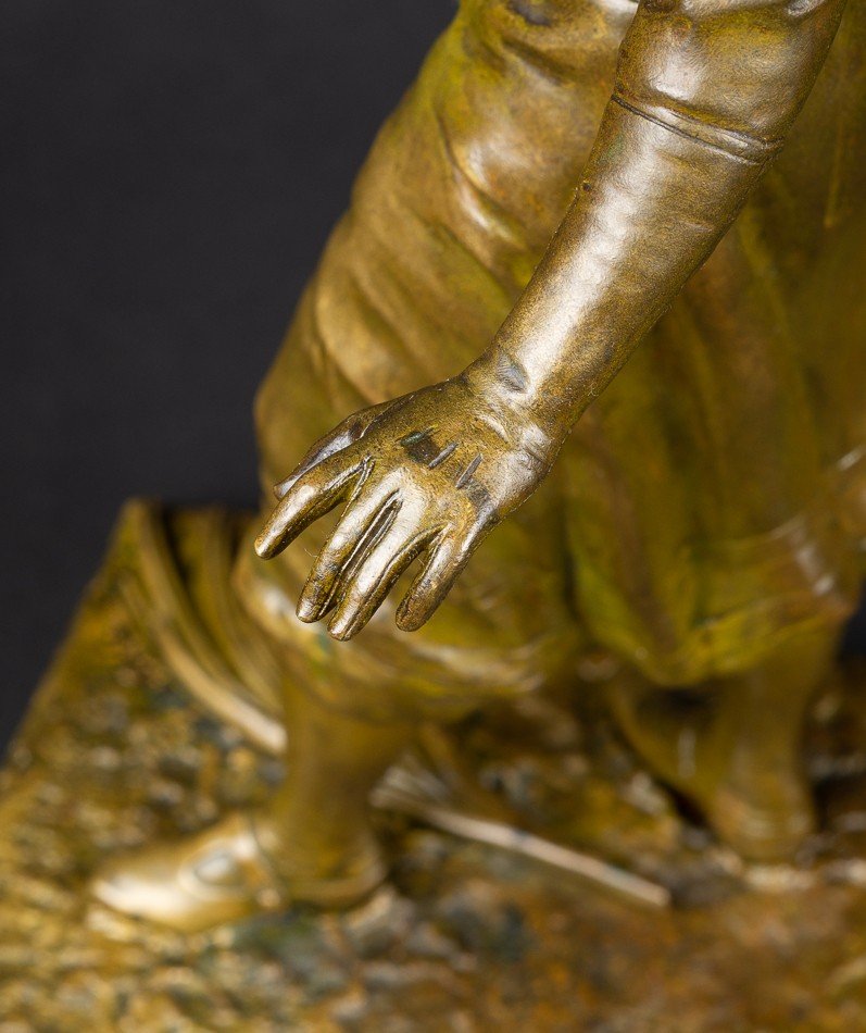 Le Premier Prix, Charles Anfrie (1833-1905), Bronze, XIXe Siècle-photo-7