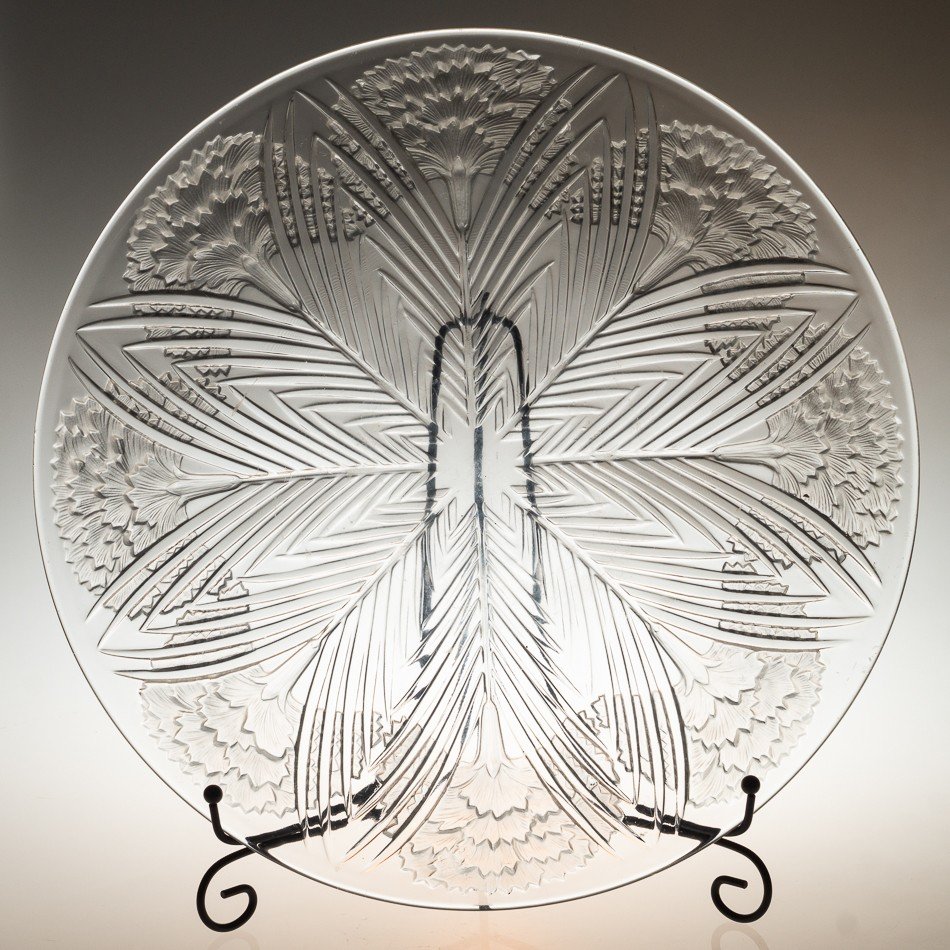 Plat d'Oeillets, René Lalique, Art Déco, Vers 1932-photo-4