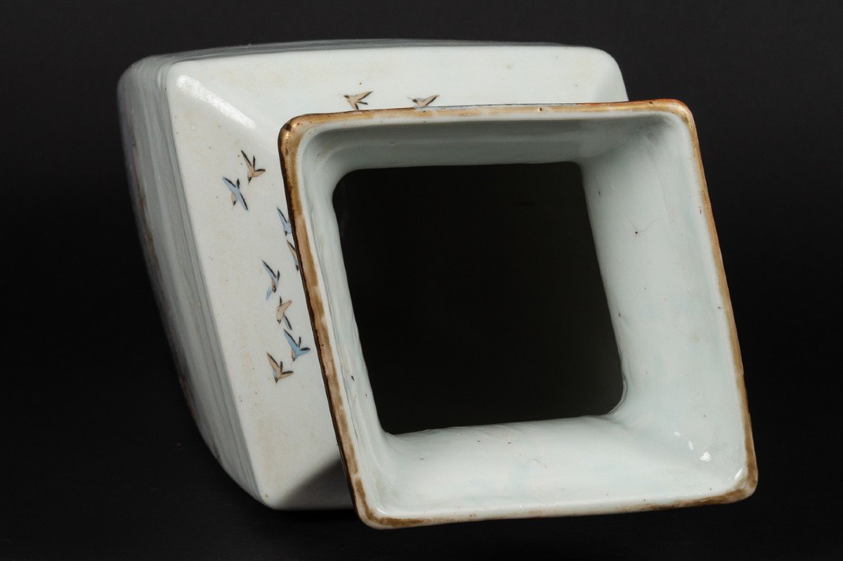 Vase Avec Paysage, Japon, ère Meiji (1868-1912) Signé Yamada  -photo-7