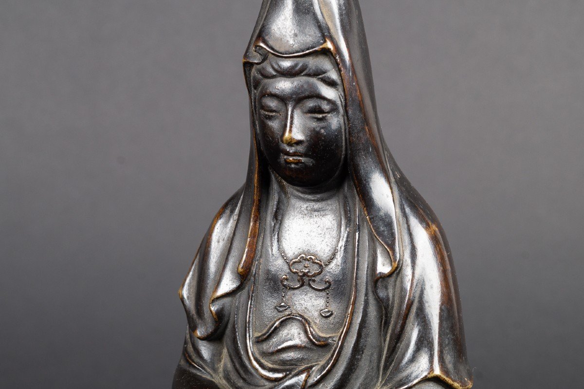 Kannon Bosatsu, Japon, Période Edo/meiji 19e Siècle, Bronze  -photo-5