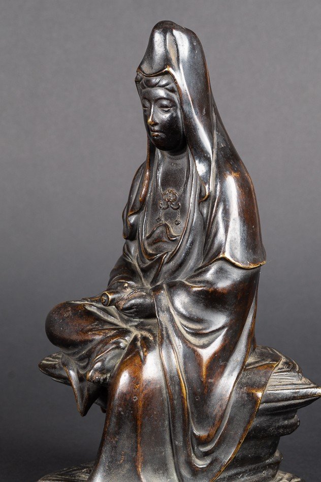 Kannon Bosatsu, Japan, Edo/meiji Period 19th Century, Bronze-photo-7