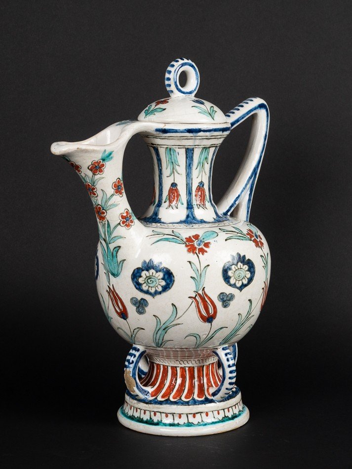 Iznik Style Pitcher, Samson, Paris, 19th Century.-photo-2