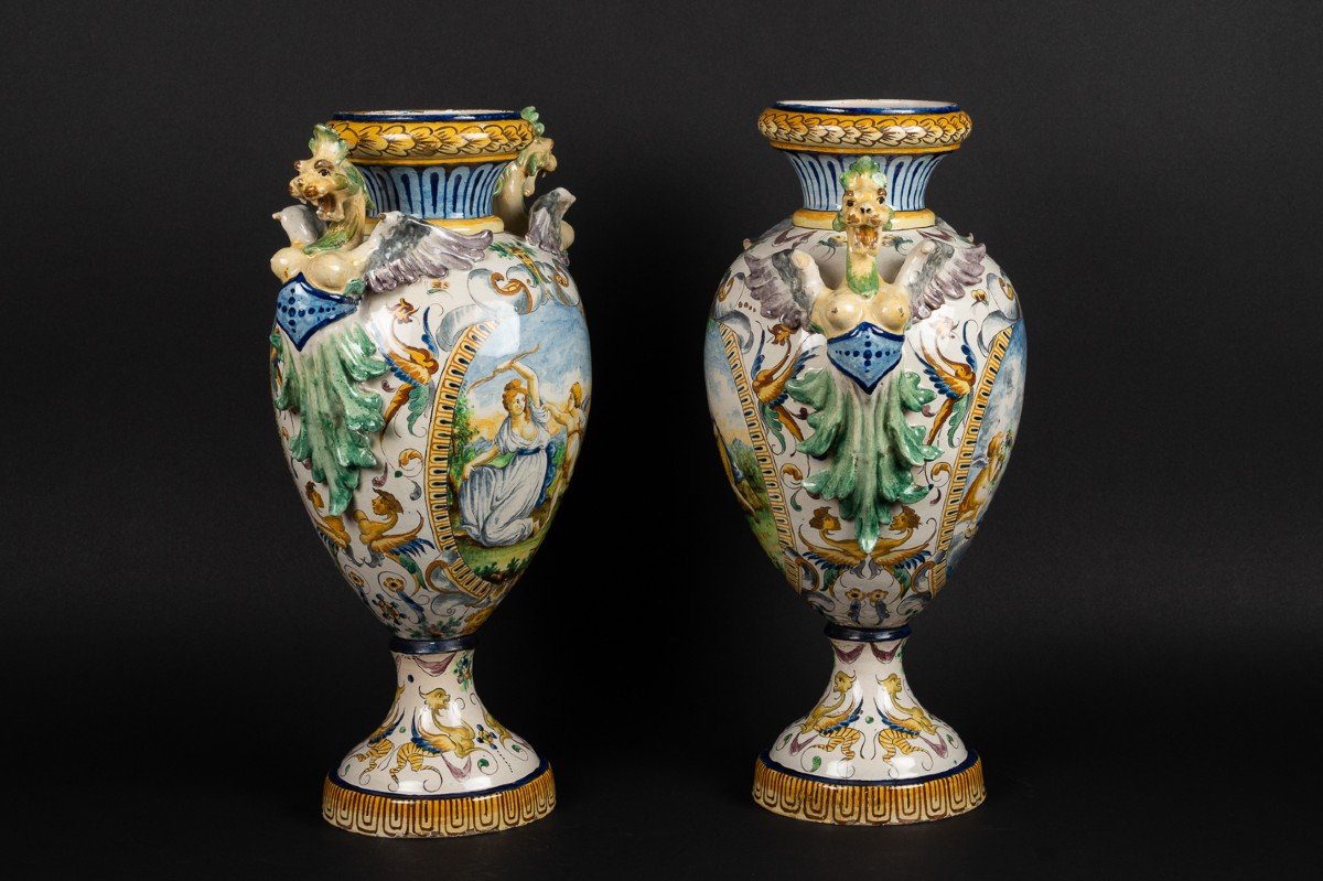 Pair Of Vases, Neo-renaissance, Italy / France, 19th Century-photo-2