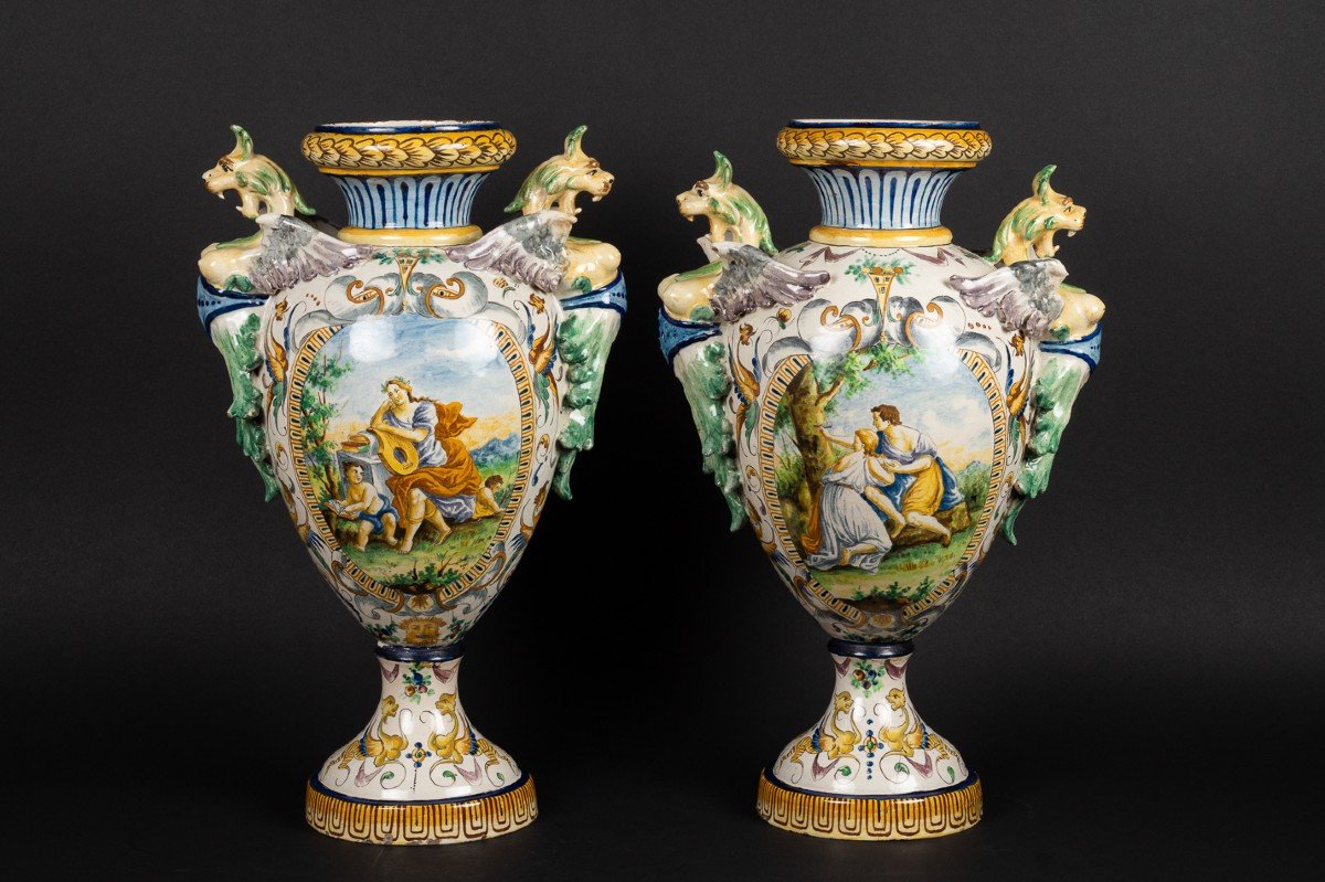 Pair Of Vases, Neo-renaissance, Italy / France, 19th Century-photo-3