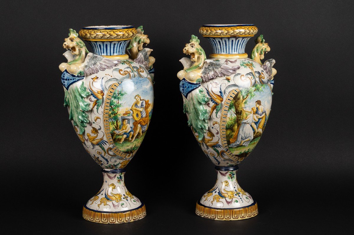Pair Of Vases, Neo-renaissance, Italy / France, 19th Century-photo-4