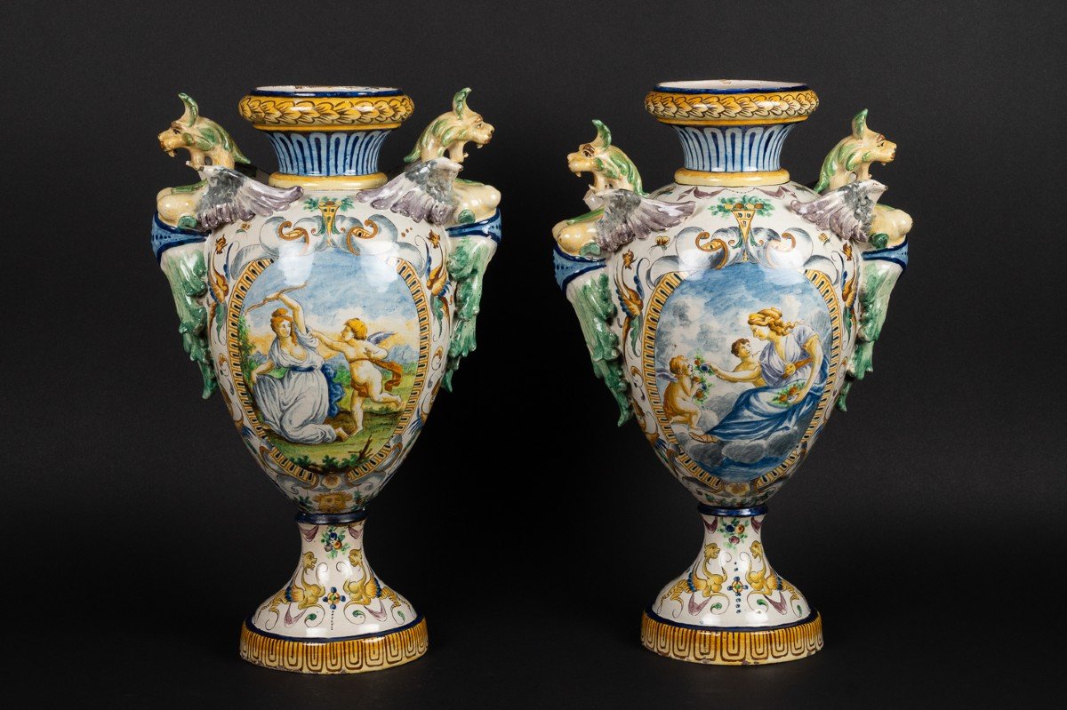 Pair Of Vases, Neo-renaissance, Italy / France, 19th Century