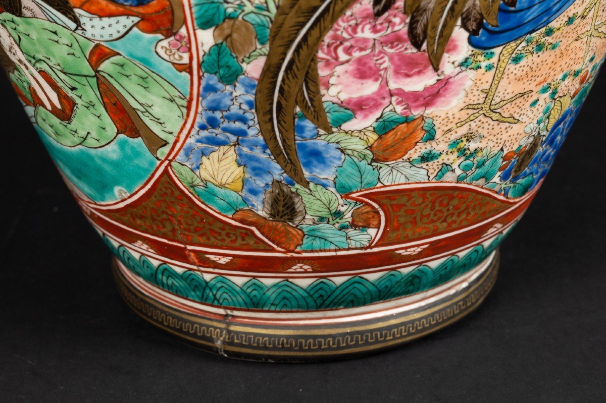 Vase Couvert, Kutani, Japon, ère Meiji (1868-1912) -photo-6