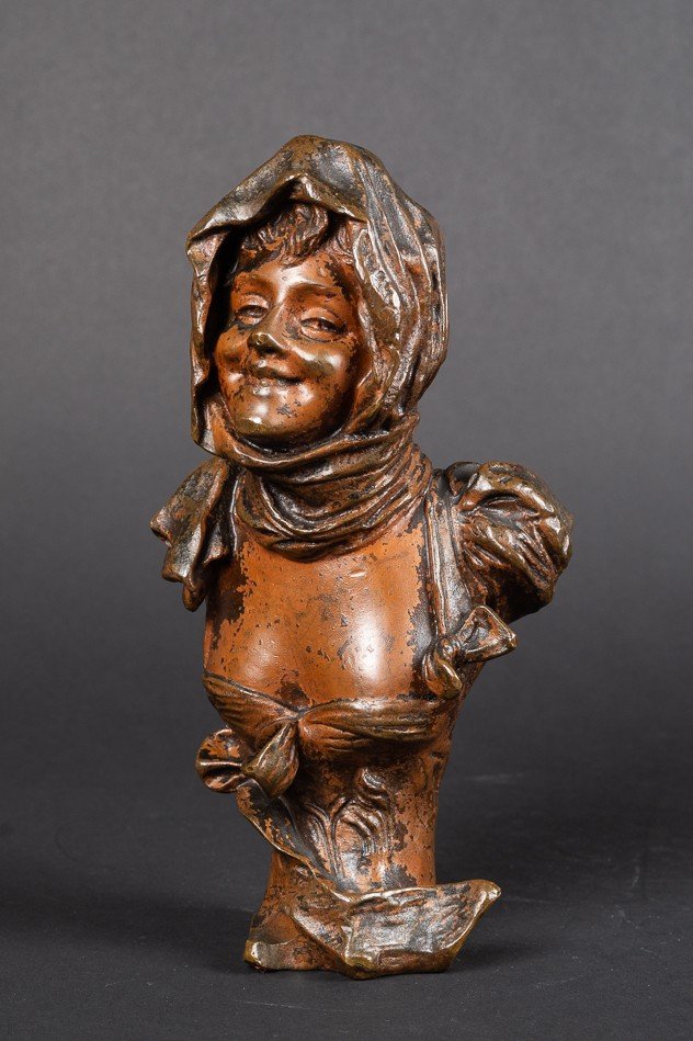 Buste d'une Jeune Fille, G. Van Der Straeten (1856-1928) -photo-3