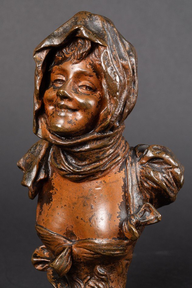 Buste d'une Jeune Fille, G. Van Der Straeten (1856-1928) -photo-4