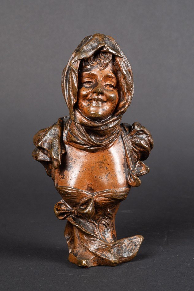 Buste d'une Jeune Fille, G. Van Der Straeten (1856-1928) 