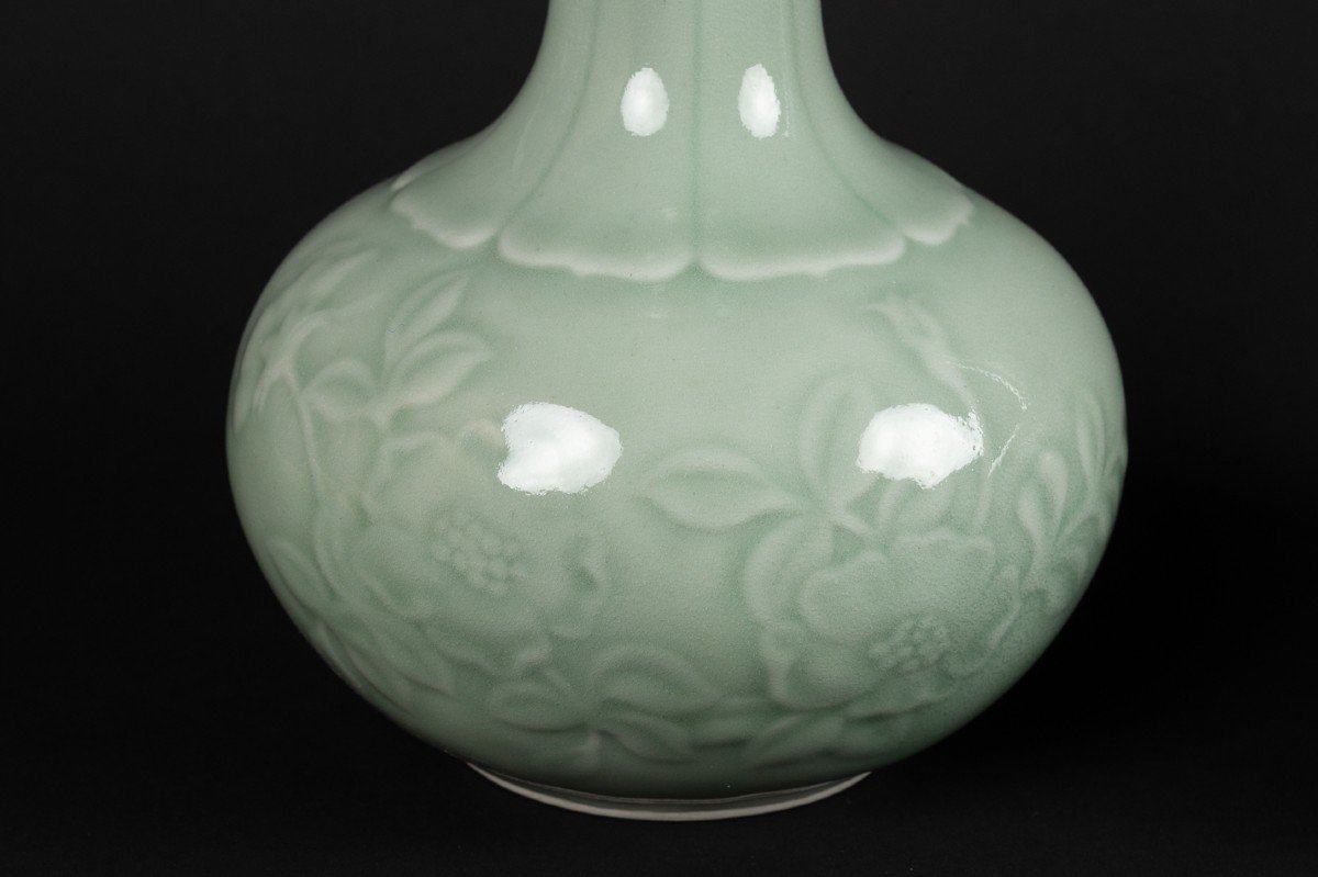 Pair Of Vases, Celadon, Korea, 19th/20th Century.-photo-2