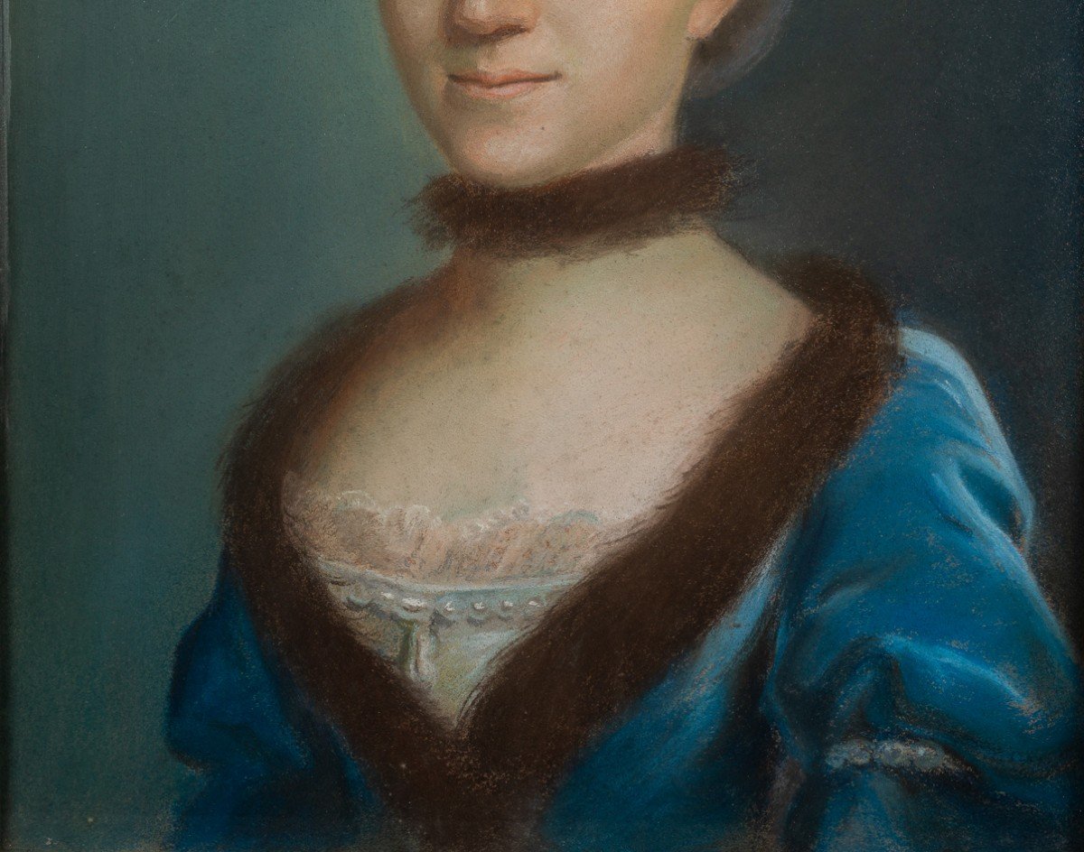 Portrait Of A Woman, Elisabeth Sophie Schmidt (1743-1787), France, Pastel, Rococo, Circa 1770.-photo-4