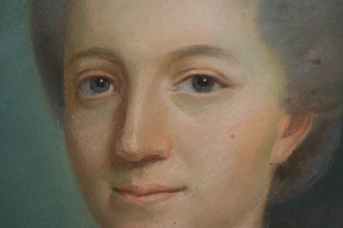 Portrait Of A Woman, Elisabeth Sophie Schmidt (1743-1787), France, Pastel, Rococo, Circa 1770.-photo-5