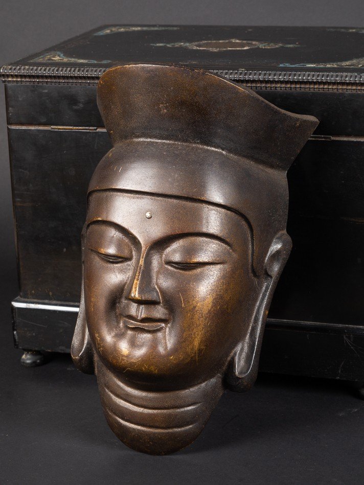 Miroku Buddha Mask, Japan, Edo / Meiji Period, 19th Century.-photo-4