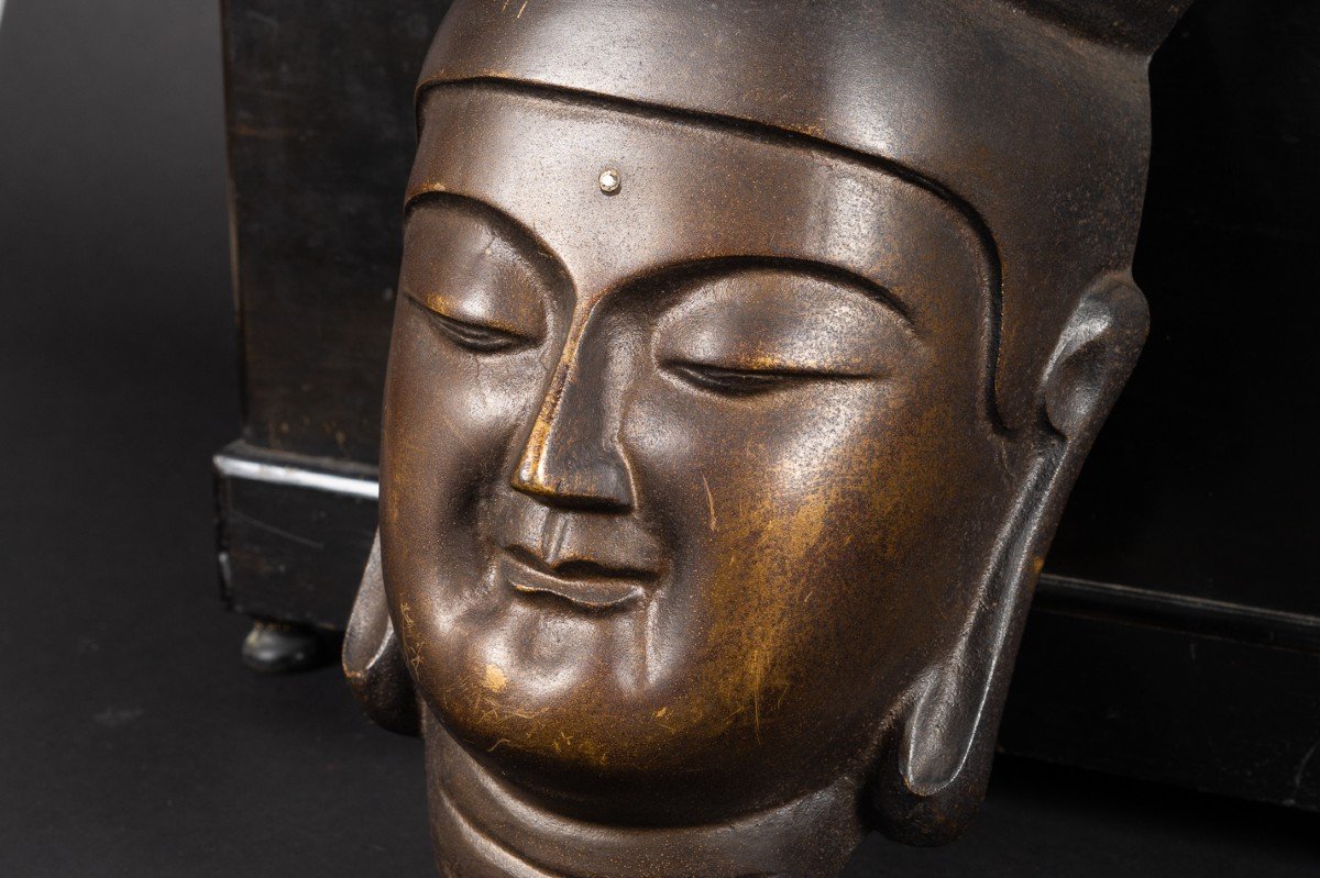Miroku Buddha Mask, Japan, Edo / Meiji Period, 19th Century.-photo-3
