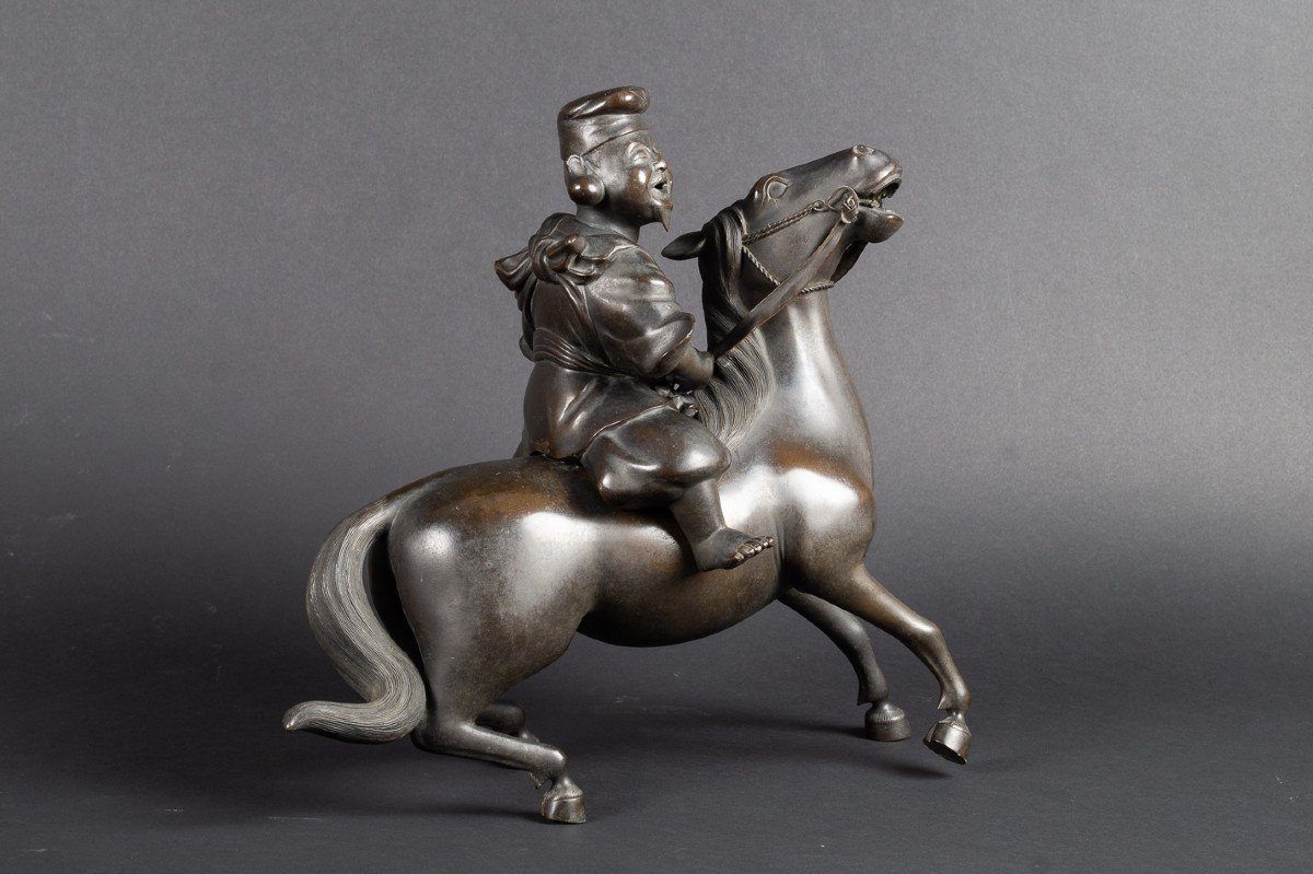 Daikoku à Cheval - Okimono, Masayuki, Bronze, Japon, ère Meiji (1868-1912) -photo-3