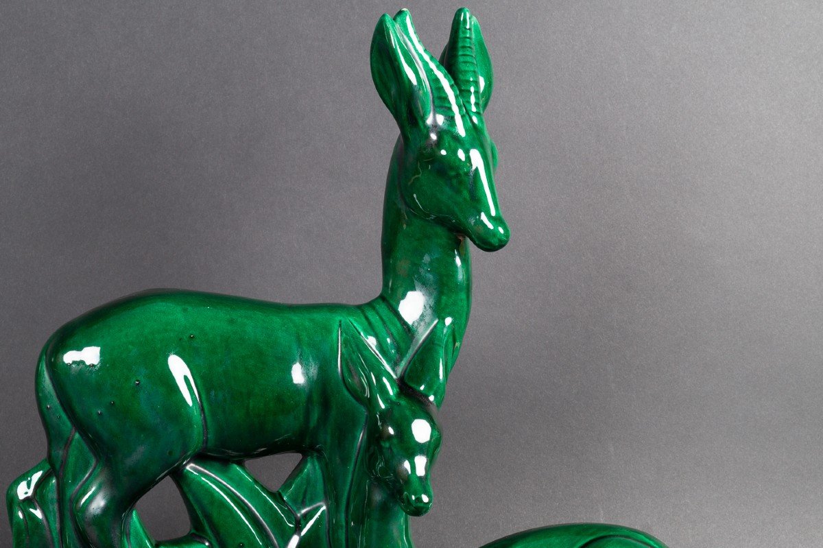 Gazelles, Charles Lemanceau (1905-1980), Art Déco, France, Années 1920/30-photo-2
