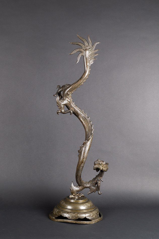 Grand Dragon, Bronze, Chine, Dynastie Qing (1644-1912)-photo-2